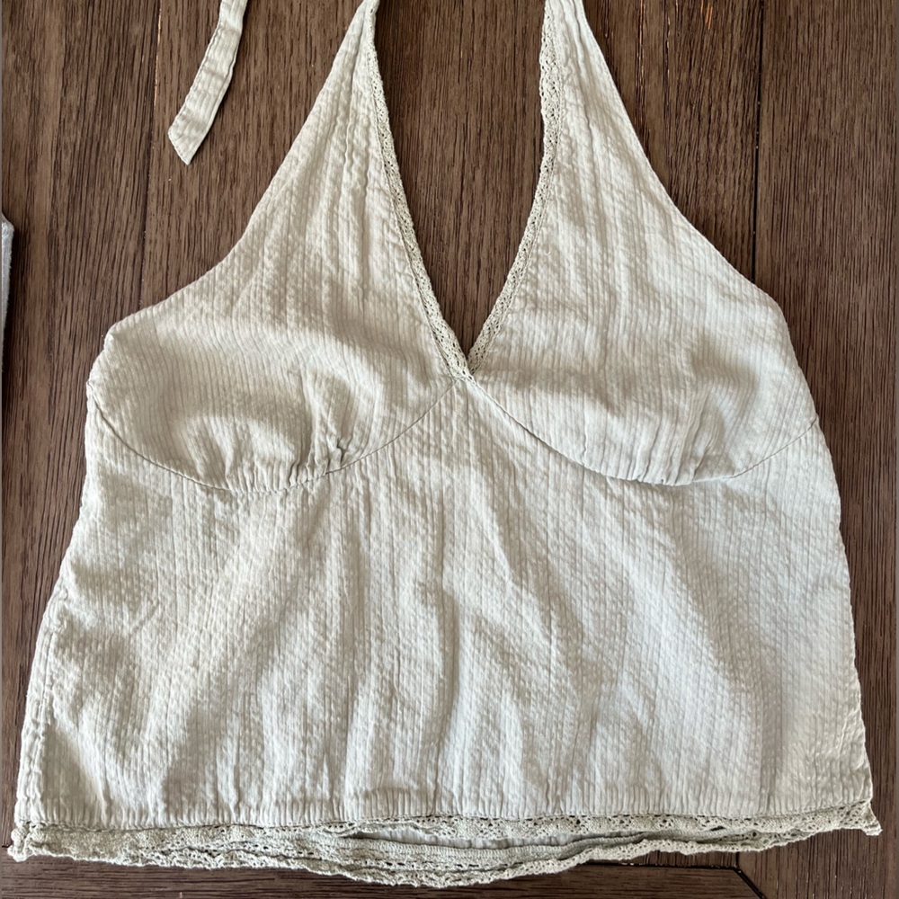 Cotton On Pale Green Halter Tank Top